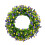 Plastic Eucalyptus Wreath with Flowers 33 cm 2