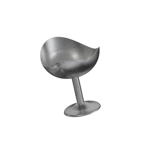 Edelstahl-Dessertbecher im Antik-Look, Eisbecher,-Silber hoch