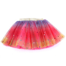 Dansekjole til småbørn, flæsebesat tutu-nederdel med ultrablød, gennemsigtig tyl, babysikker prinsesseballetkjole med elastisk talje.