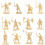 1:72 200/Set Plastic Ancient Figures Toy Yellow 3