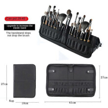 (updated version) 29-Hole Folding Makeup Brush Storage Bag Zipper Large Capacity Folding Makeup Brush Storage Bag