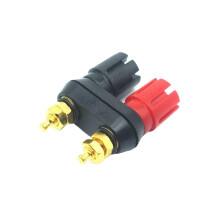 2pcs Banana Plug Connector Red and Black Gold Plated Speaker Wire Terminals for Amplifier