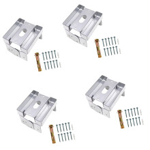 Harte 4-Zoll-Pfostenhalterung mit Betonsockel zur- Viererpack