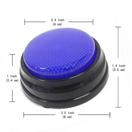 Recordable Talking Button with Led Function Learning Resources Buzzers Blue 2