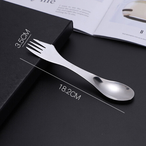 Stainless Steel Western Tableware Creative 3 In 1 Spoon compatibleked Tableware 2