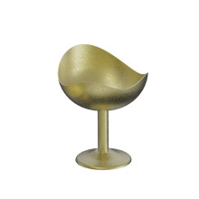 Antiker Kelchbecher aus Edelstahl mit Mousse-Fuß für-Gold hoch