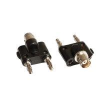 BNC Female to Dual 4mm Banana Plug Adapter for Test Equipment, Stable Connection, Wide Compatibility