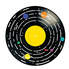 Dekorative hölzerne Vinyl-Schallplatten-Wandbehangdekorationen-C