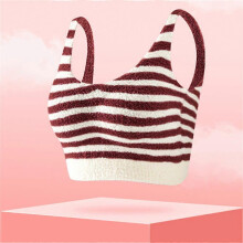 (M, red) Reversible Warm Velvet Thermal Underwear Bustier Cups One Piece Bustier Sleep Bra