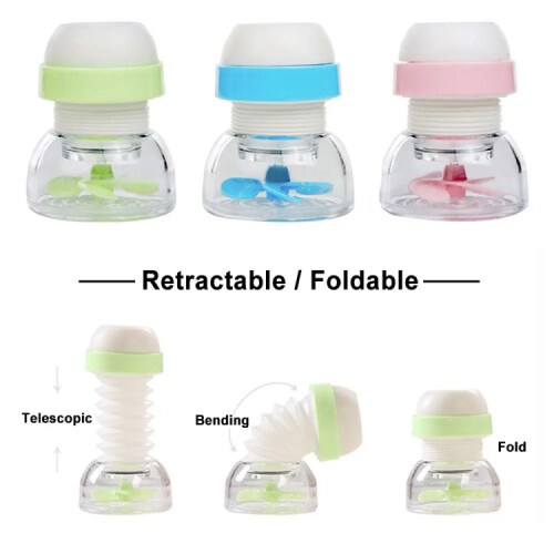 Kitchen Faucet Rotatable Filter Anti-Splash Water Saver Filter,(green) 1