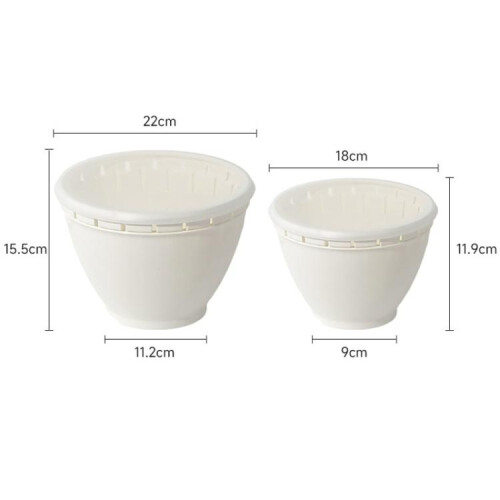 Vegetable Washing Draining Basket Multi-Functional Double-Layer Rice Washing Basin,Small 1