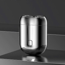 (silver) Latest Model USB Rechargeable Electric Shaver for Men - Portable Mini Dual-blade Washable Travel Razor