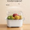 Kitchen Double Layer Drainage Basket Vegetable And Fruit Storage Rack, Milky White Small 6