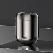 (grey) Latest Model USB Rechargeable Electric Shaver for Men - Portable Mini Dual-blade Washable Travel Razor