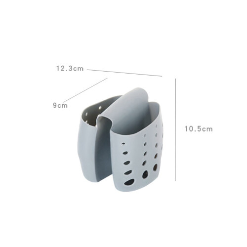 TM15016 Saddle Drain Basket, Kitchen Sink Sponge Storage Drain Rack (Blue) 2