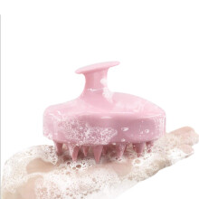Pink Silicone Scalp Massager Shampoo Brush for Gentle Massage and Improved Blood Circulation