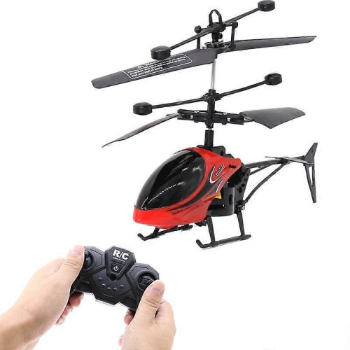 (red) Way Remote Control Helicopter with Light Usb Charging Fall Resistant Mini