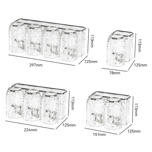 Bathroom Toothbrush Organizer Household Multifunctional Storage Rack, Single Cup Transparent 2