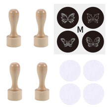 Künstlerisches Holzstempel-Set in verschiedenen Designs,-B