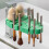 Leaf Shape Makeup Brush Drying Rack Wall-mounted Self-adhesive Bathroom Toothbrush Storage Rack(Yellow) 2