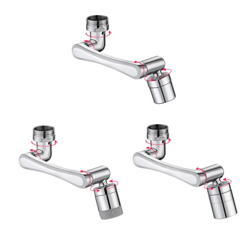 Faucet Robot Arm Universal Extender 1080 Degree Lifting Aerator,Single Outlet 1