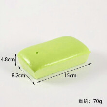 (rectangular, green) Sticky Bread Squishy,Sticky Toast Squishy,Toast Sliced Bread Stress Toy