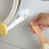 Retractable Washbasin Rack Without Punching Toilet Rack Without Storage (White Gray) 5