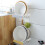Retractable Washbasin Rack Without Punching Toilet Rack Without Storage (White Gray) 6