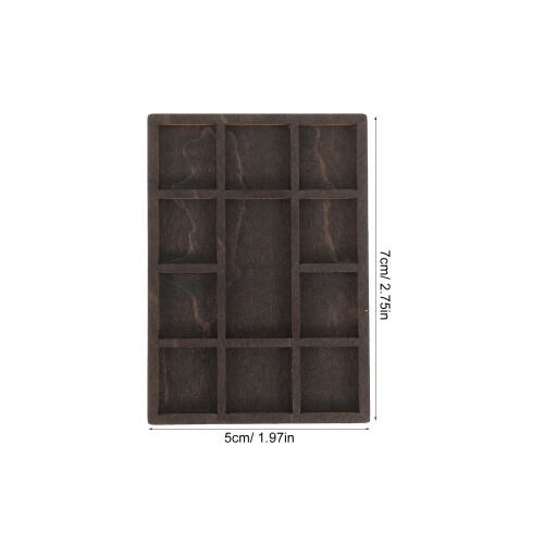 2Pièces Mini Présentoir Bois Café 11 Compartiments Pour Bijoux 1