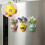 3 Stück Kühlschrankmagnete, Mini-Keramikvase mit- OMA 3