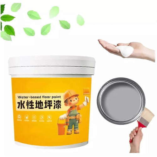 (light grey) Waterproof Water-Based Epoxy Floor Paint, Quick-Dry Anti-Slip Floor Paint