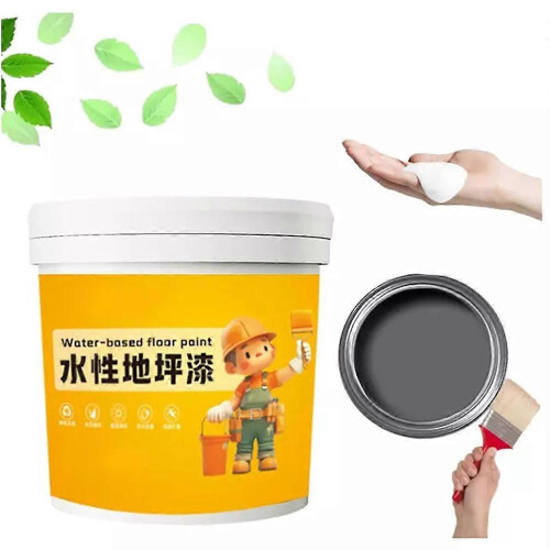 (deep grey) Waterproof Water-Based Epoxy Floor Paint, Quick-Dry Anti-Slip Floor Paint