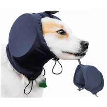 (S, black) Dog Calming Hoodie - Pets Noise Protection Hoodie - Soft Pet Protection Ear Muff
