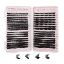 (K) Hot DIY Single Eyelash Extension Natural Thick D Curl Split Segment Lash Eyelashes