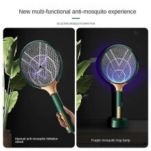 (black) Rechargeable Electric Mosquito racket Killer Electric fly swatter fryer flies Cordless Battery Power Bug Zapper Insects Racket
