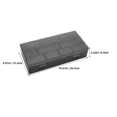 2Pièces Boîte De Rangement Plastique Noir Diviseurs Réglables 1