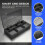 2Pièces Boîte De Rangement Plastique Noir Diviseurs Réglables 4
