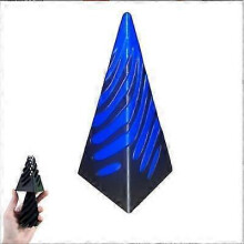 (blue) Impossible Pyramid Passthrough Sculpture,3D Pyramid Passthrough Sculpture