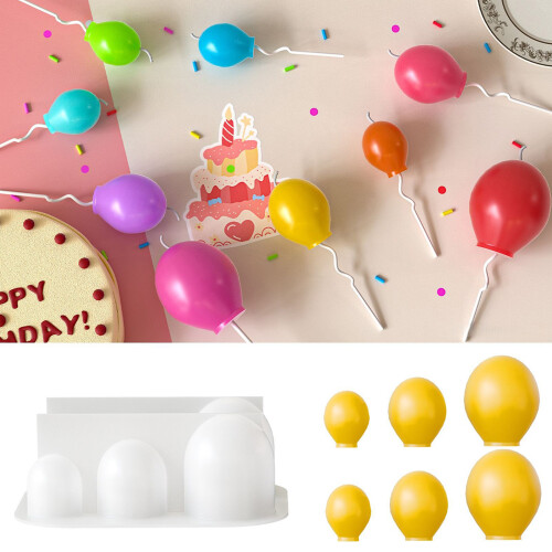 6 Cavities Balloon Silicone Molds For Resin Casting Making 1
