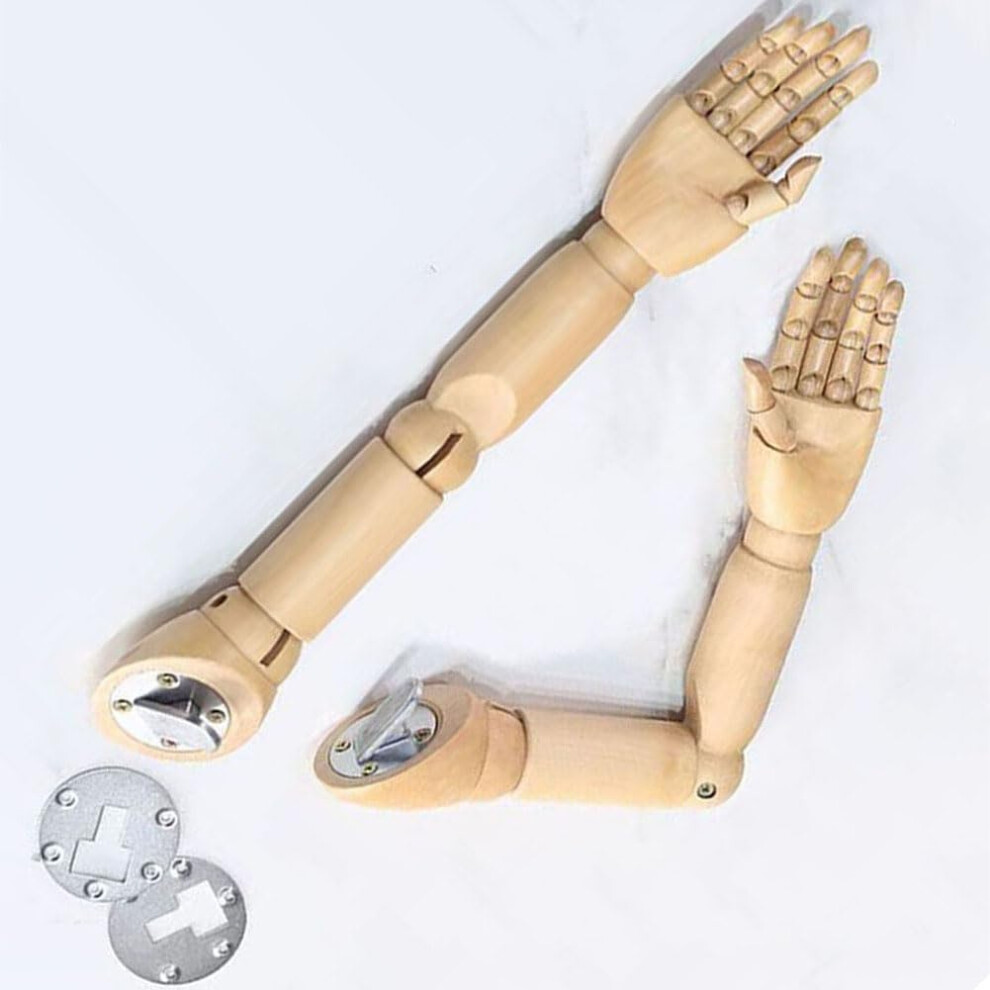Wooden Mannequin Hand Adjustable Solid Wood Hook Arm for 49 Years Old Model Dolls