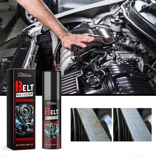 (2 pcs) Car Engine Belt Silencer Car Engine Belt Noise Elimination Maintenance Lubricant