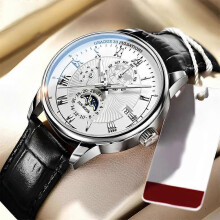 (color01) Men,Watch Leather Waterproof Luminous Men's Quartz Wristwatch Luxury Man Watches