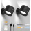 (2 pcs, black) Glowright Lights,Glow Right Wall Lights,Double-Sided Light,40h Maximum Discharge 1