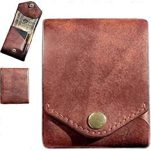 Multifunctional Compact Wallet,Premium Leather Slim Money Clip for Men