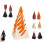 (orange) Impossible Pyramid Passthrough Sculpture,3D Pyramid Passthrough Sculpture 1