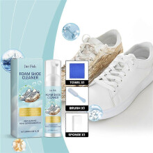 (1 pcs) White Shoes Cleaner Kit Whitening Shoe Dirt Yellow Cleaning Foam Cleaner 100 ml