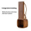 Short Handle Solid Wood Square Coffee Spoon Measuring Seasoning Scoop Teaspoon 6