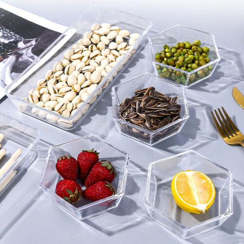 PCS Geometric Snack Plate, Rectangular 1