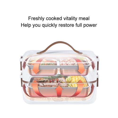 Multi Functional Microwave Oven With Plug-in Electric Cooking Electric Lunch Box, White Single Layer 2