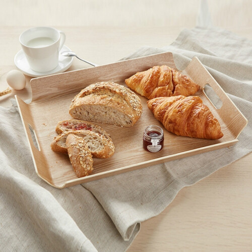 Wooden Dinner Plate Serving Plate Pastry Tray, 1